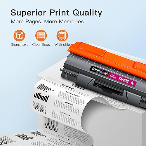 Miniatura 3 de E-Z Ink (TM - Cartucho de tóner compatible con Brother TN-433 TN433 TN433bk TN431 compatible con HL-L8260CDW HL-L8360CDW MFC-L8610CDW MFC-L8900CDW