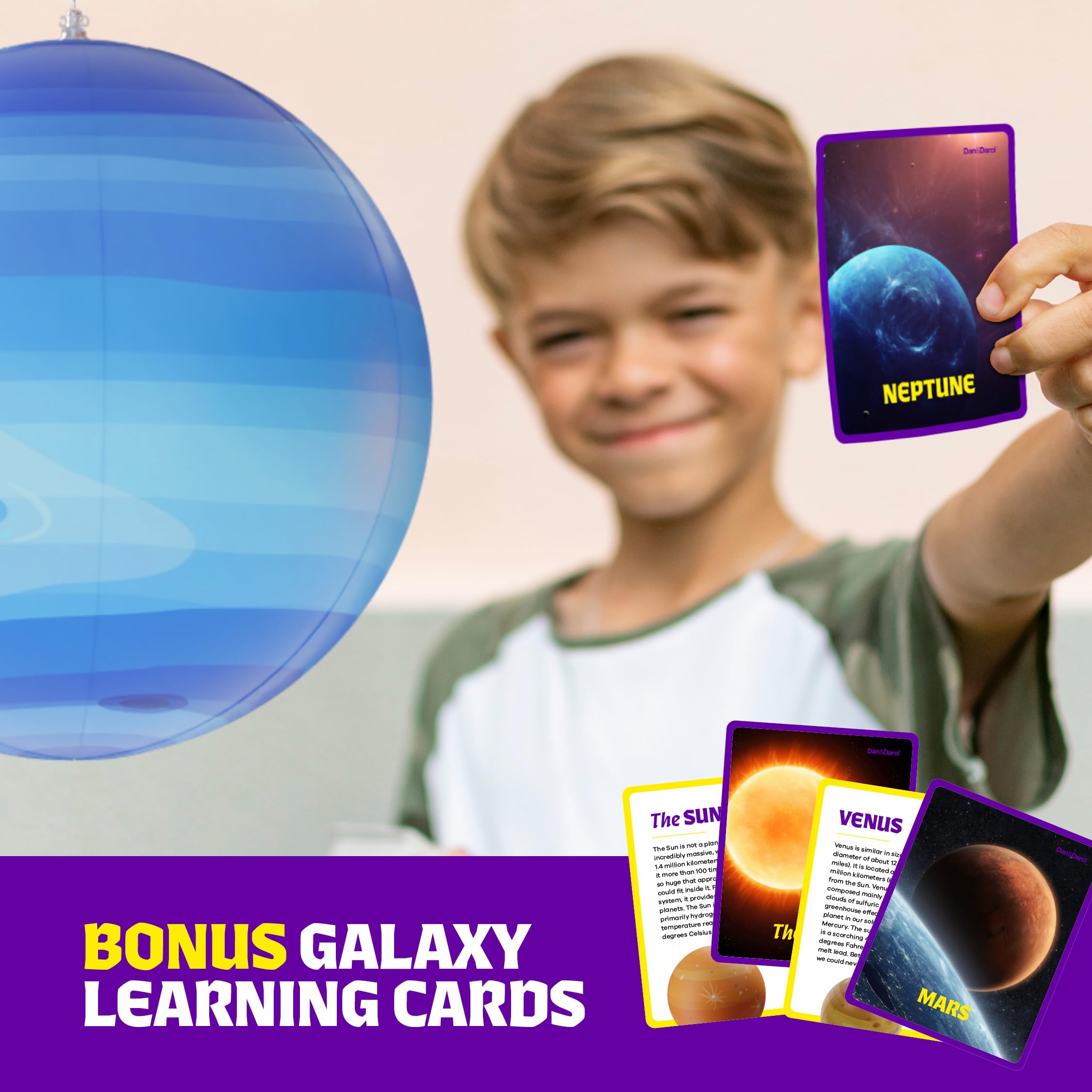 Inflatable Solar System Planets for Kids - Science Toys - Boys Room Decor Ceiling - Space Gifts - Outer Space Themed Party Decorations - Astronomy Gifts for Kids Ages 5-7, 6-8, 8-12 Years Classroom - Image 6