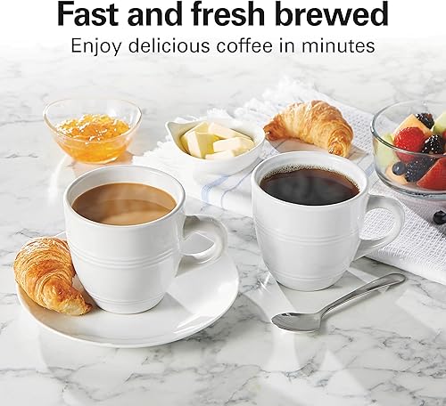 Vista 5 de Hamilton Beach 47621 The Scoop - Cafetera de una sola porción y cafetera de molido rápido para tazas de 8-14 onzas, se prepara en minutos, próxima