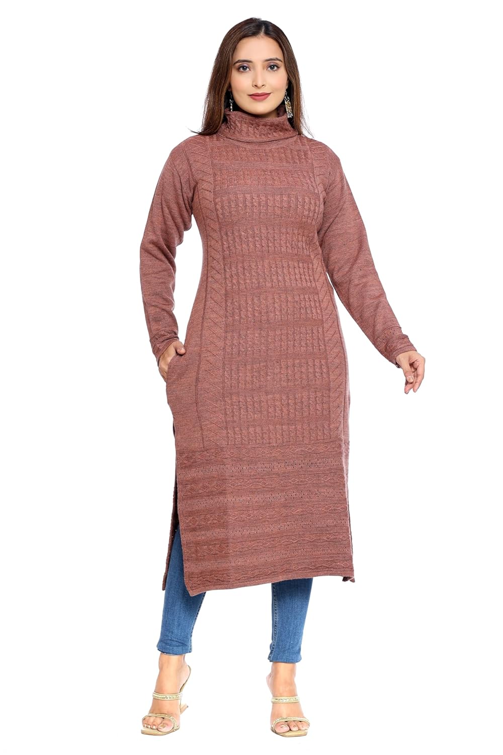Woolen Kurti 36 Coffee Woolen Kurti 36 Coffee