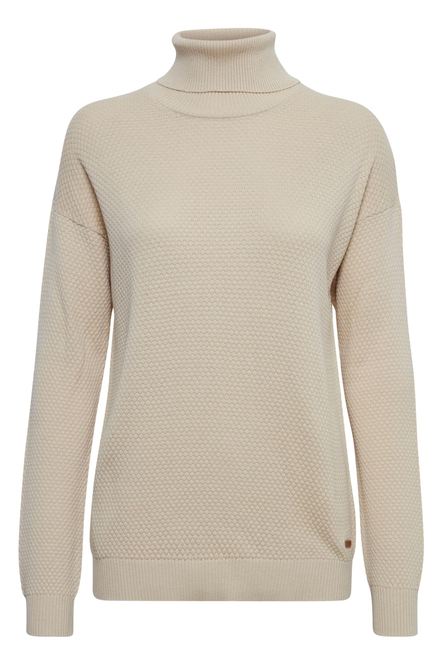 OXMO Damen Rollkragenpullover Oyster Gray XS – Produktbeschreibung