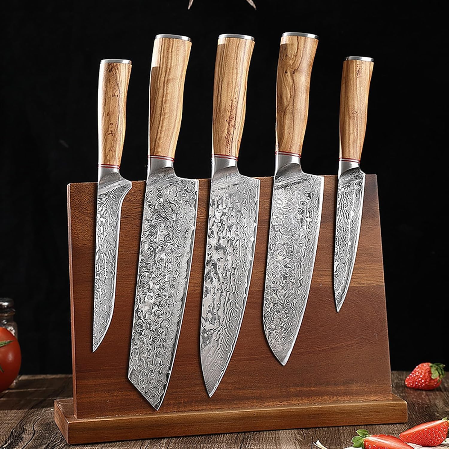 Set 5 Cuchillos Cocina Acero Inoxidable Forjado