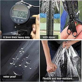 Amazon.com: Outdoor Clear Tarps with Zipper,Clear Tarp 0.5mm