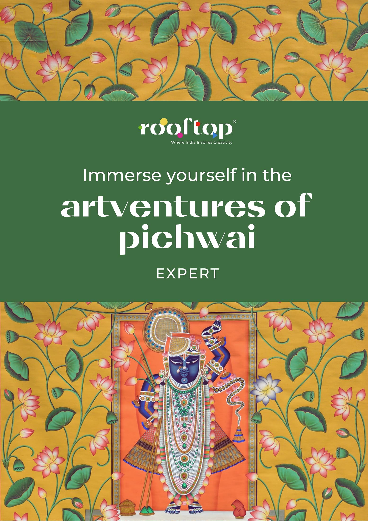 Sponsored Ad - Rooftop Artventures of Pichwai - Expert Coloring Book | Indian Folk Art for Kids & Adults | Meditative & Stress-Relief Coloring | Expert Indian Folk Art Book: English