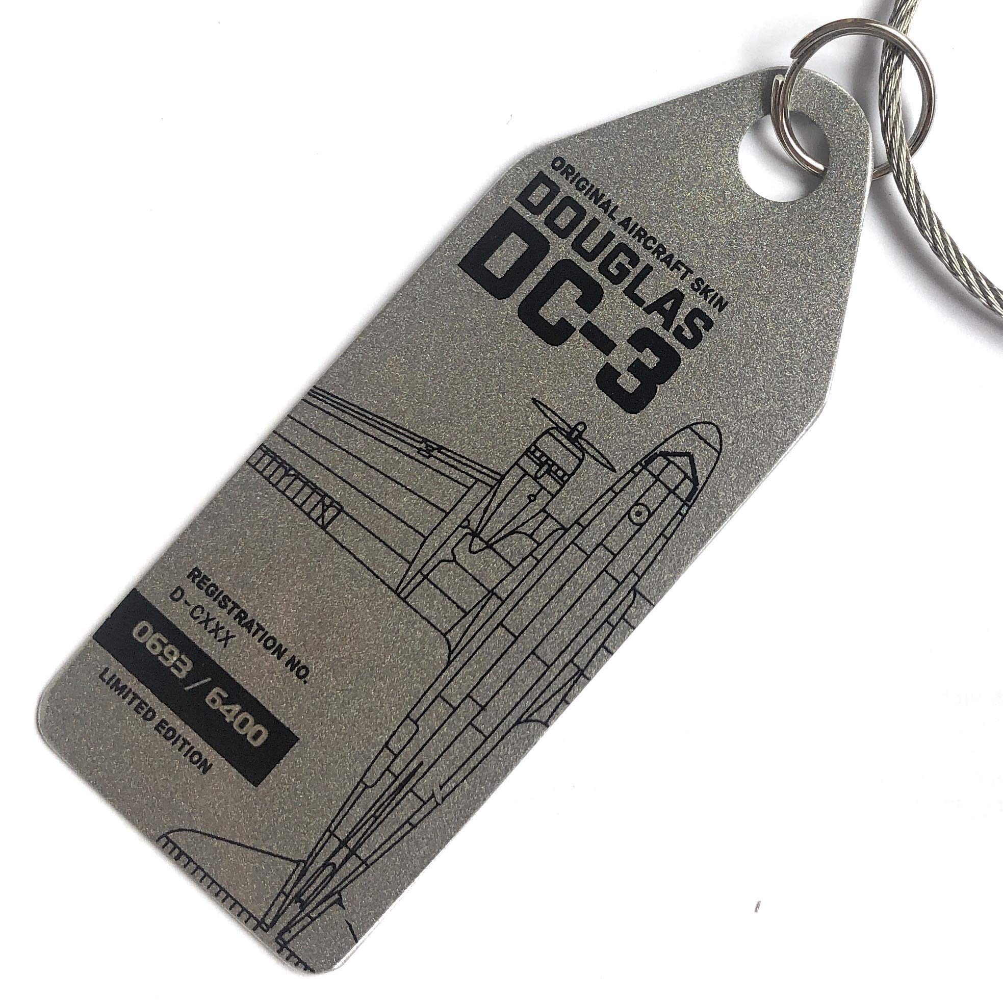 Oryginalne tagi, skórki samolotu od Aviationtag, Srebrny, 35 x 88 mm, Etykieta do bagażu