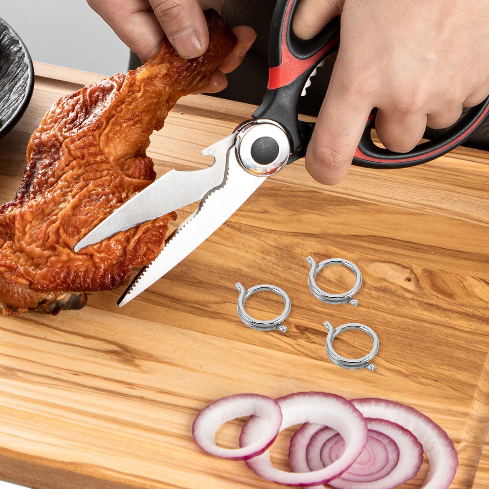 BESPORTBLE 15 Resortes de Recorte de Resortes de Acero para Tijeras de Cocina Rebote Automático, Resistentes para Tijeras de Aves y Carne en Restaurantes y Cocinas