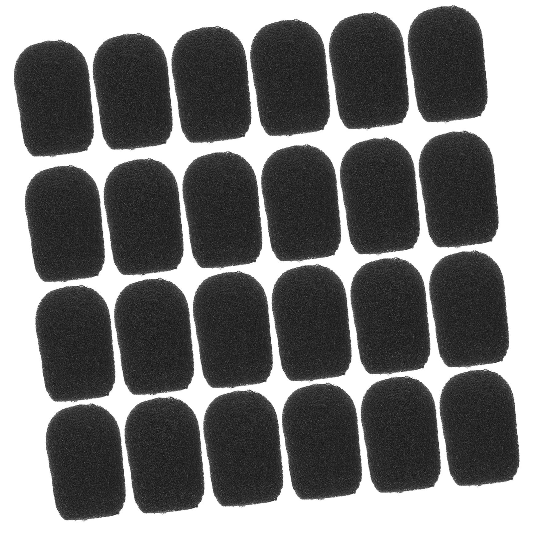 Bonnette Anti Vent pour Micro en Mousse, Lot 60 Pièces Noir