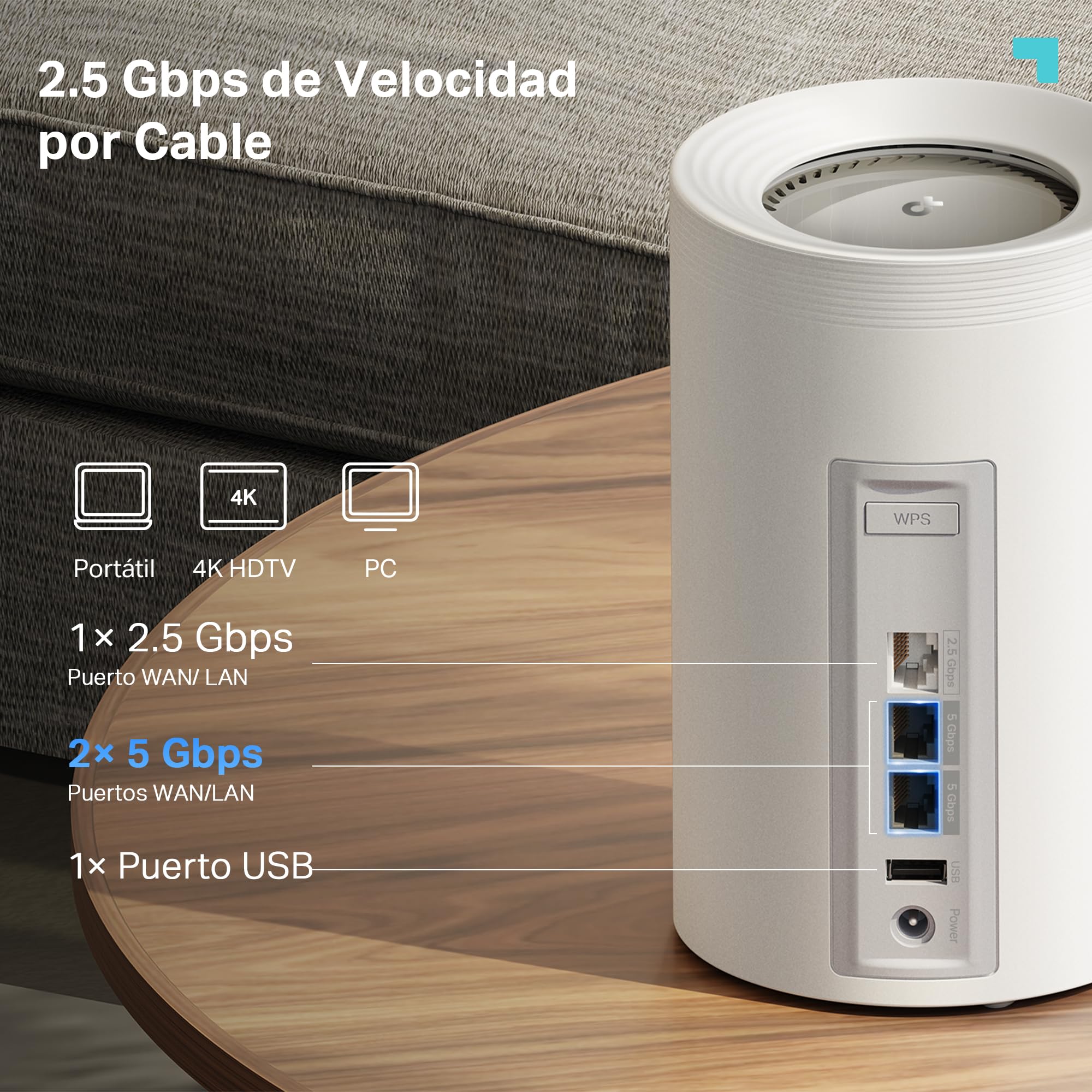 TP-Link Deco BE65 Pro (3 Pack) - Sistema Wi-Fi 7 Mesh, BE9300 Mbps, Tri-Banda, Canales de 320 MHz, Puertos de 2.5Gbps, HomeShield, MLO, Funciona con Cualquier Router, 4 Antenas Internas