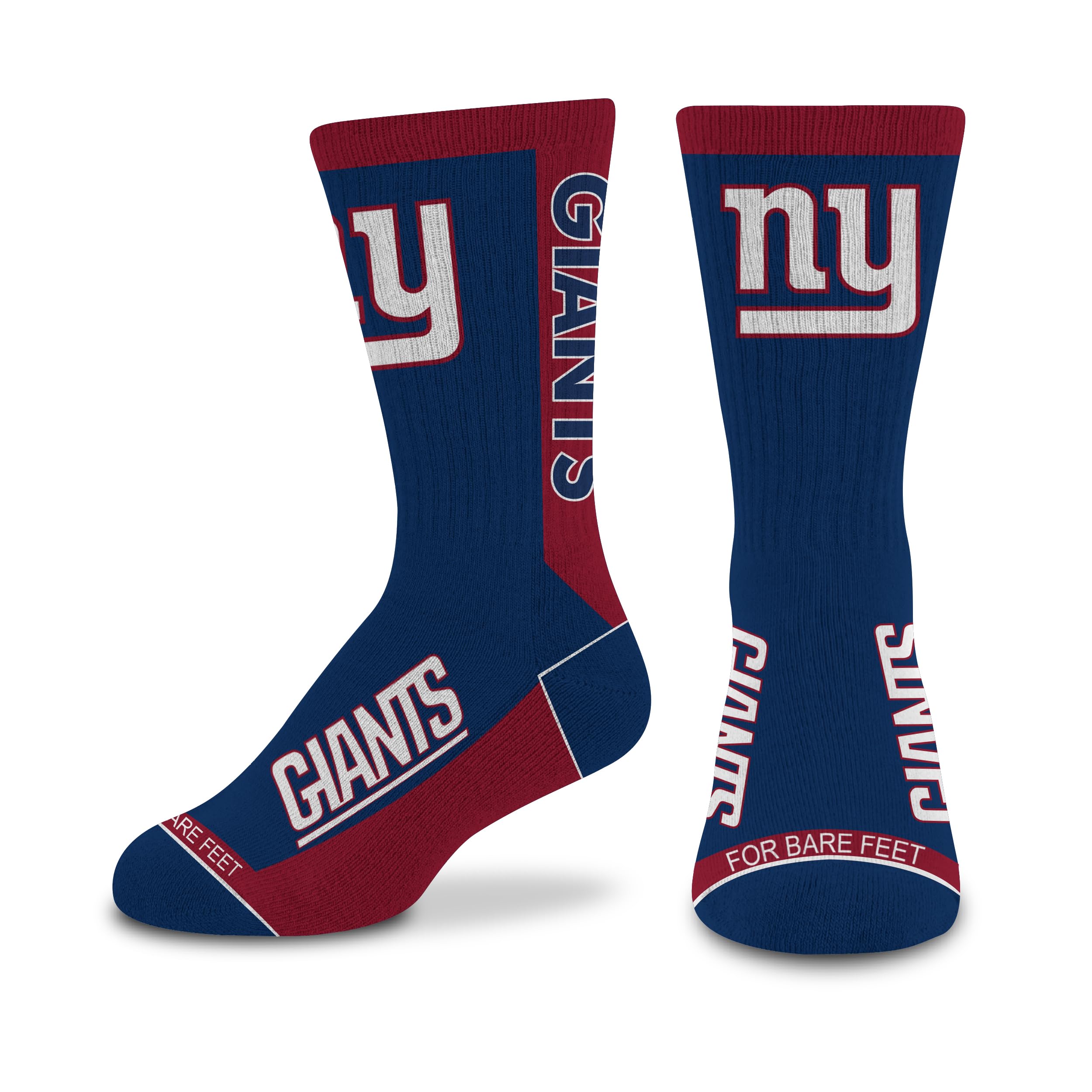 For Bare Feet NFL Unisex Kids Nfl Mvp Crew Sock Youth