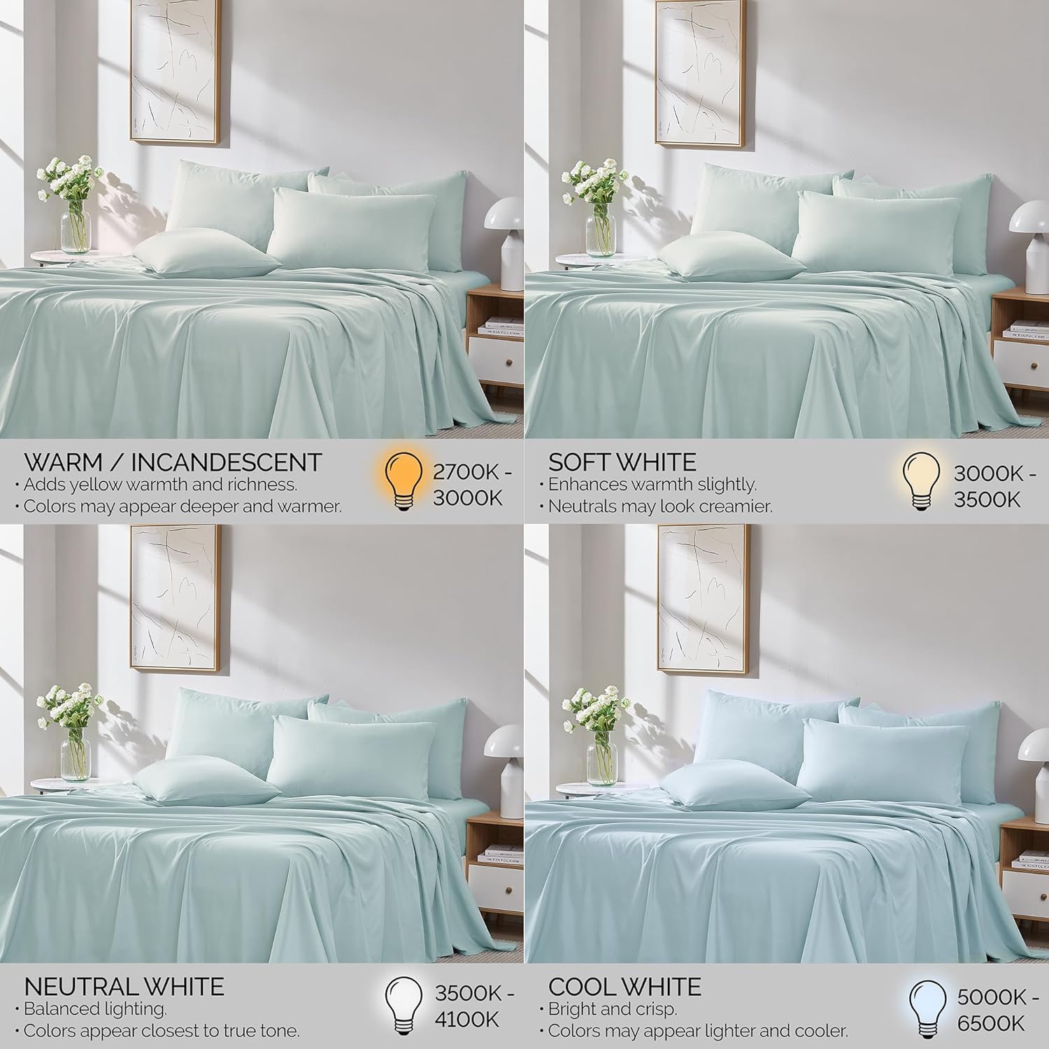 Southshore Fine Living, Inc. Extra Deep Pocket Queen Sheet Set Fits Up to 21 Inches, 6 Piece Microfiber Bed Sheets Queen Size, Pet Hair Resistant Bedding Breathable Soft Microfiber, Sky Blue Sheets