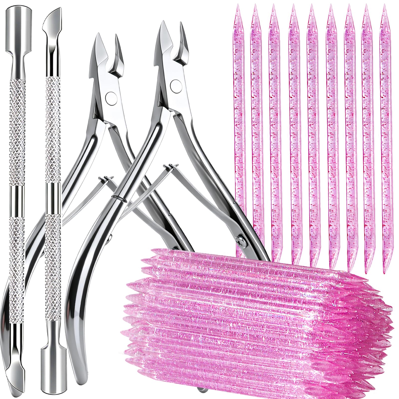 FANDAMEI Cuticle Kit, Cuticle Trimmer, 54Pcs Manicure Kit For Women