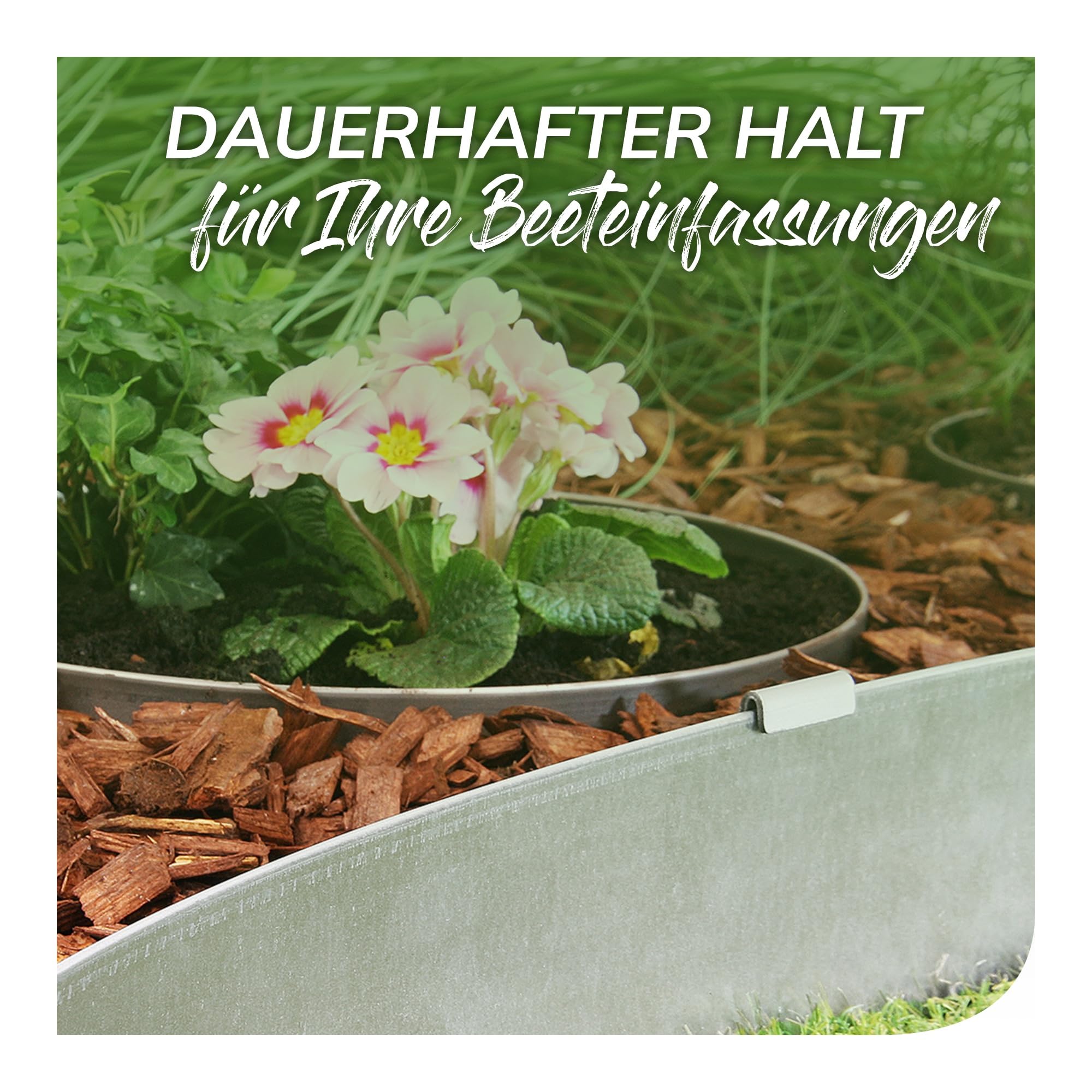 bellissa Bodenanker-Fixierung Rasenkanten 15er-Set Cortenstahl 20 cm | Robuster Erdspieß feuerverzinkt für zusätzliche Stabilisierung von Beetabgrenzungen, Beeteinfassungen & Beetbegrenzung