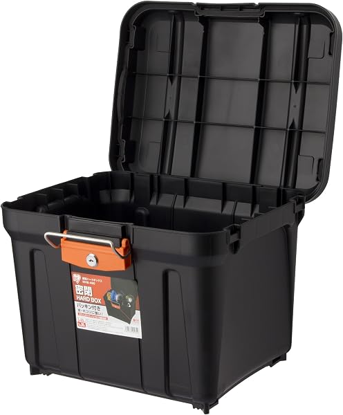 アイリスオーヤマ 職人の車載ラック専用 ボックス 密閉 ハードBOX ブラック/オレンジ MHB-460 - 2