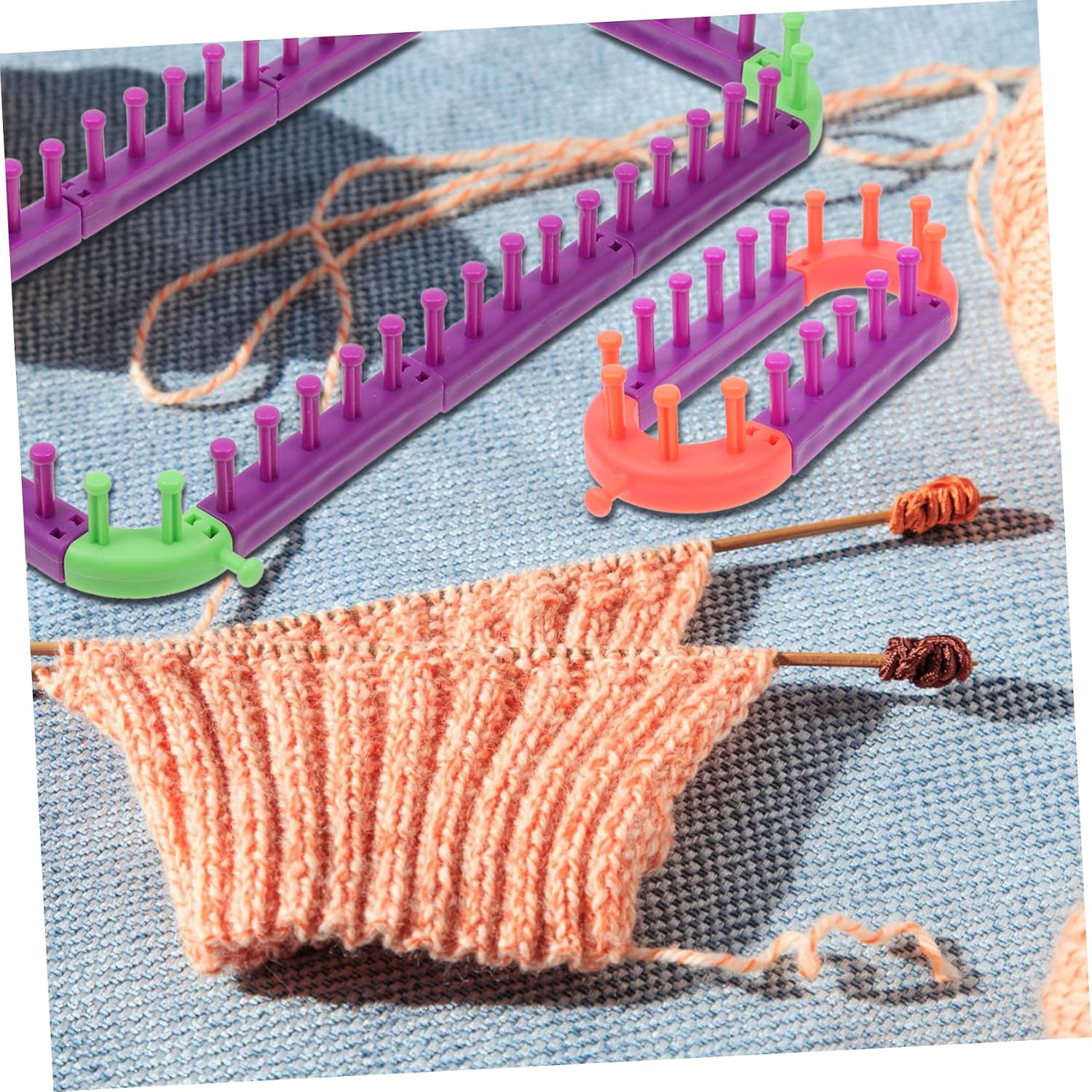 Mini Diversified Plastic Knitting Kit for DIY Craft and Scarf Weaving