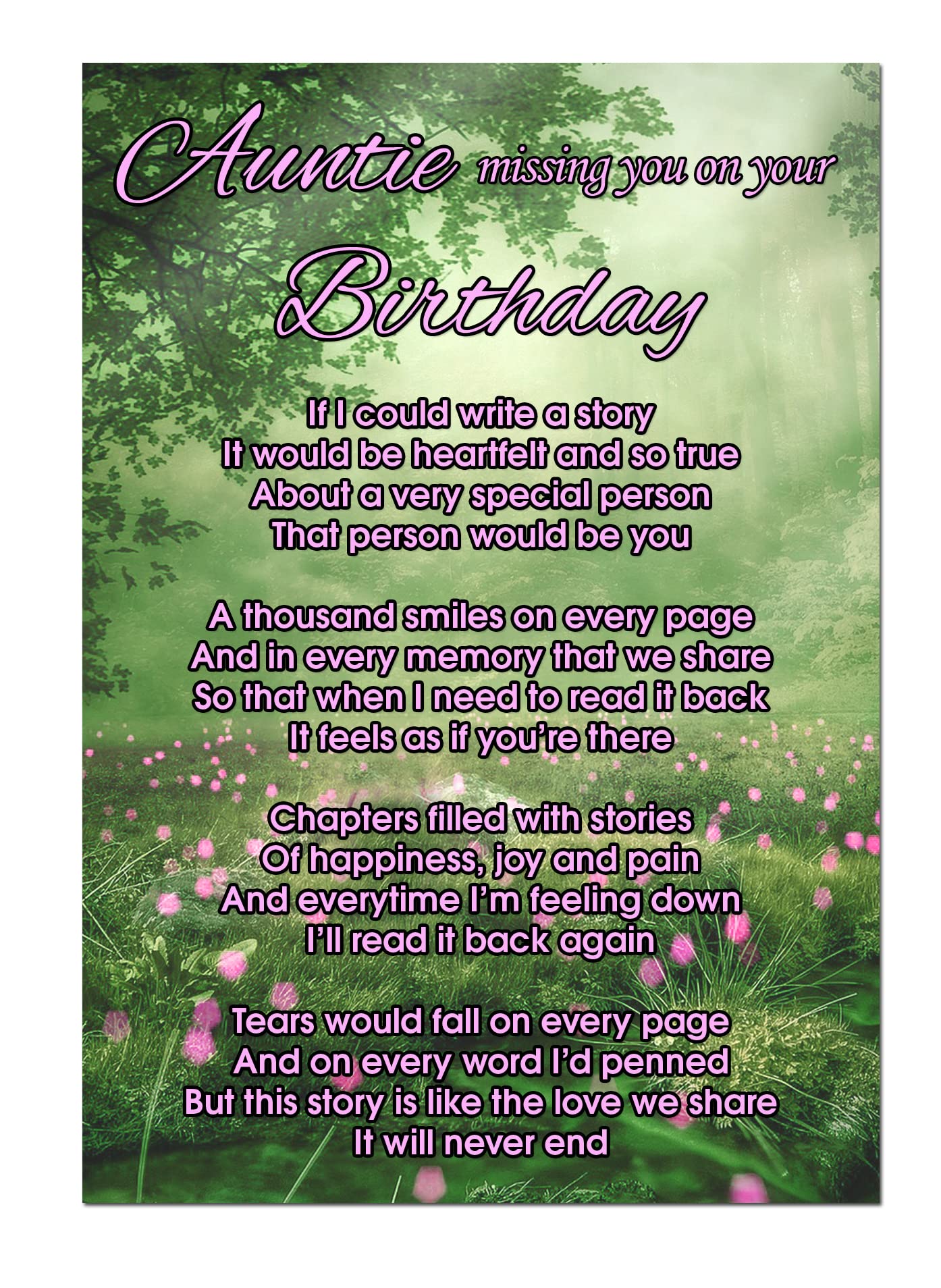 Sister Gift For Birthday Xmas Best Friend Keepsake Poem Print – Red Ocean Gifts - View #6