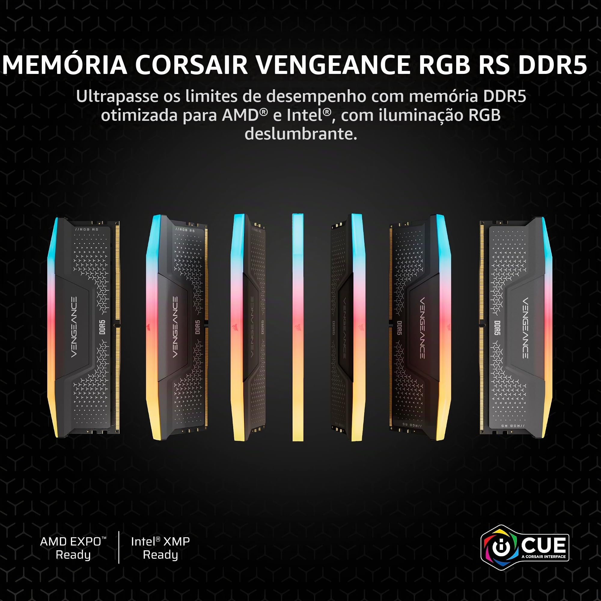 CORSAIR VENGEANCE RGB RS DDR5 RAM 32 GB (2 x 16 GB) até 5600 MHz