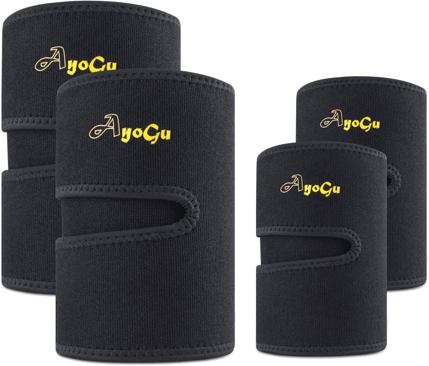 AYOGU Arm Thigh Trimmers for Women & Men (4 Packs) Body Wraps for Arms and Slimmer Thighs - Lose Arm Fat & Reduce Cellulite,Slimmer Kit-Improve Circulation & Sweating