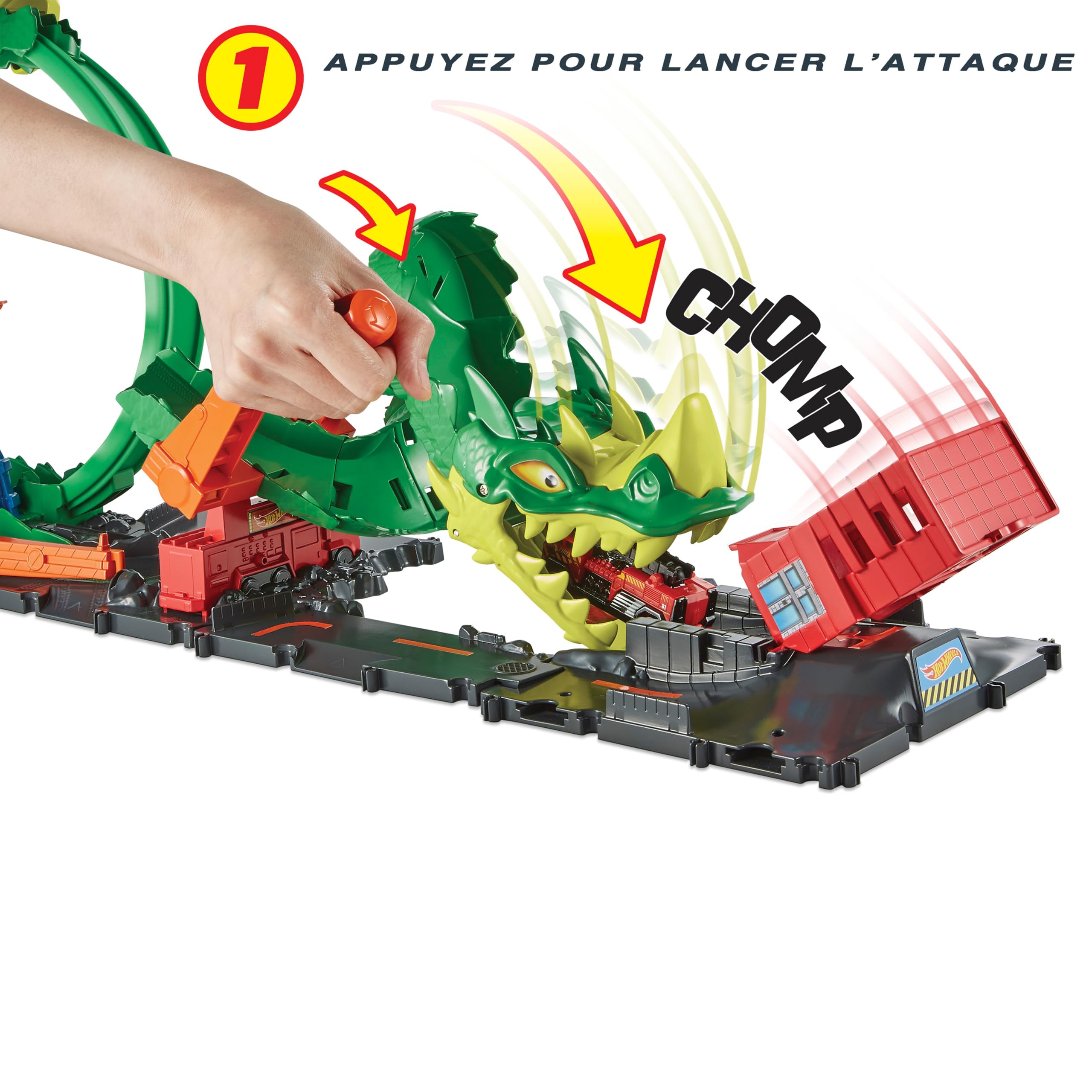 Hot Wheels City Dragon, Plusieurs Couleurs, 18 x 77.5 x 30.9 cm