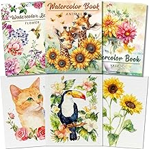 Kalysky 8.5 * 11" Watercolor Workbook,3 Watercolor Coloring Books for Adults,Water Color Book kit for Adults Beginner,160GSM Cold Press Textured Thick Paper
