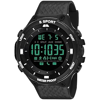 Harbor Digital Mens Multi-Function Watch Waterproof Sports Tactical Watch with LED Back-Light Watch for Men