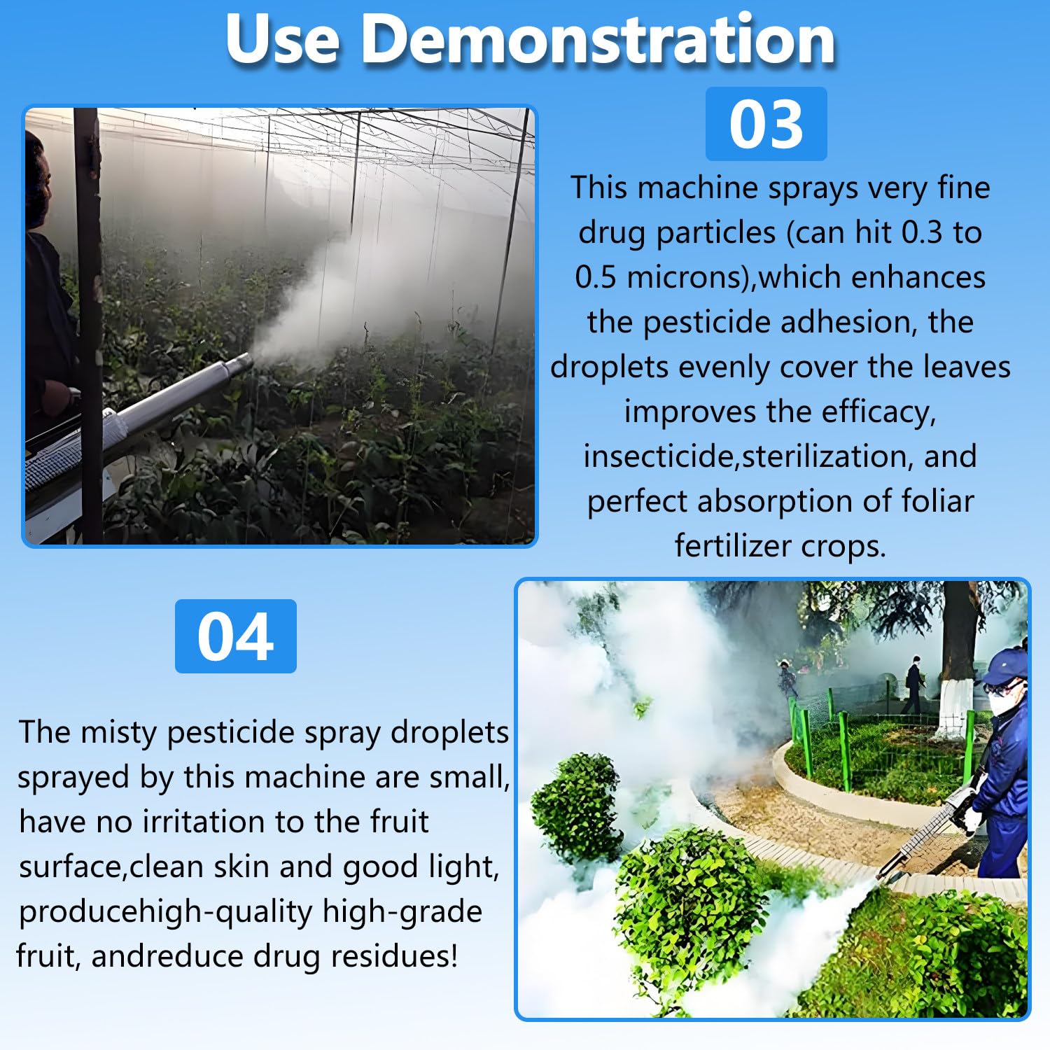 Nebulizzatore Elettrico per aerosol, nebulizzatore Termico Portatile a Getto d'impulso, nebulizzatore Termico da 15 Litri, spruzzo a 360° in Tutte Le direzioni per Giardini agricoli 350