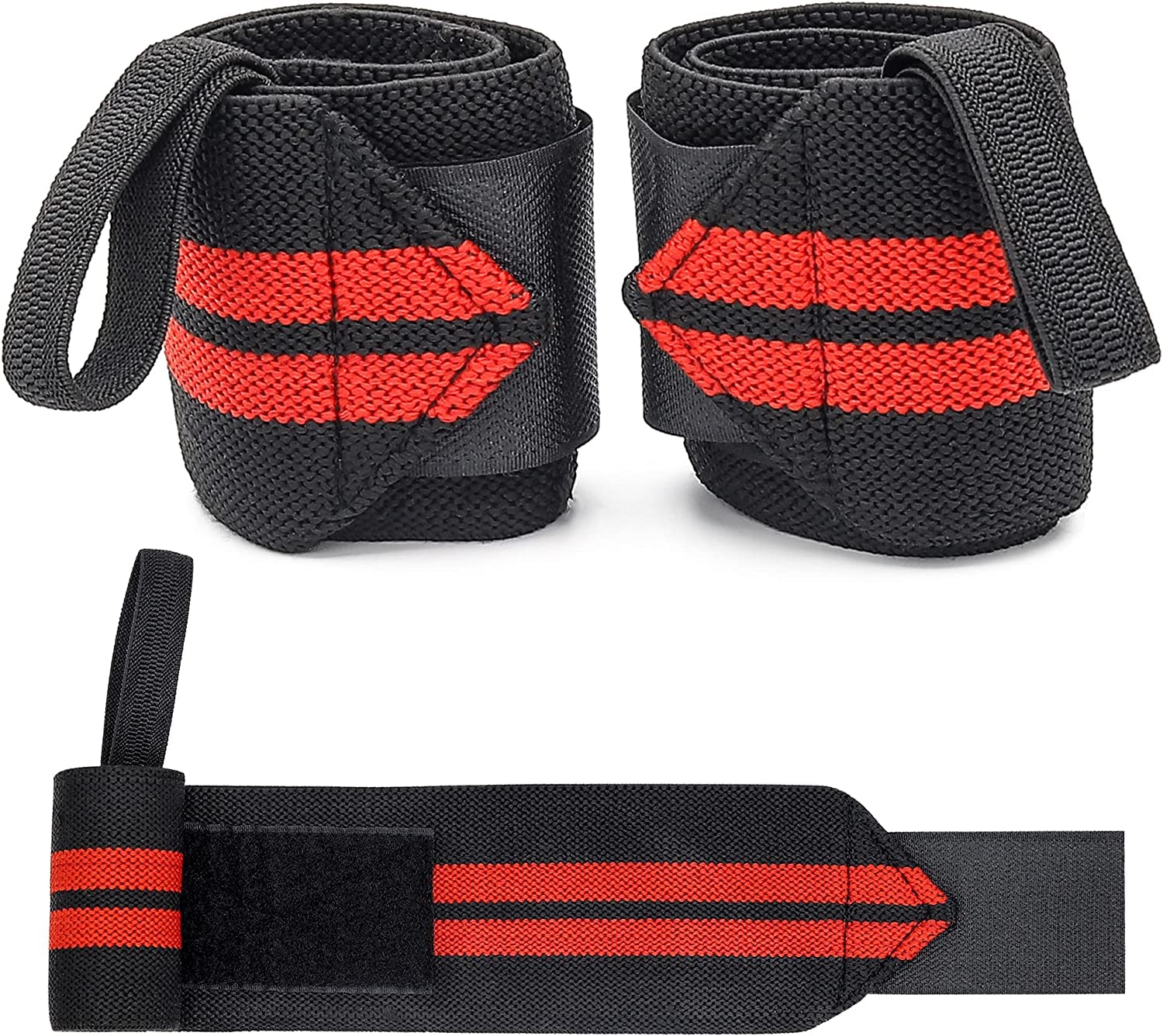 Power Weight Lifting Wrist Wraps Supports Gym Training Fist Straps - Sold as Pair & One Size Fits All