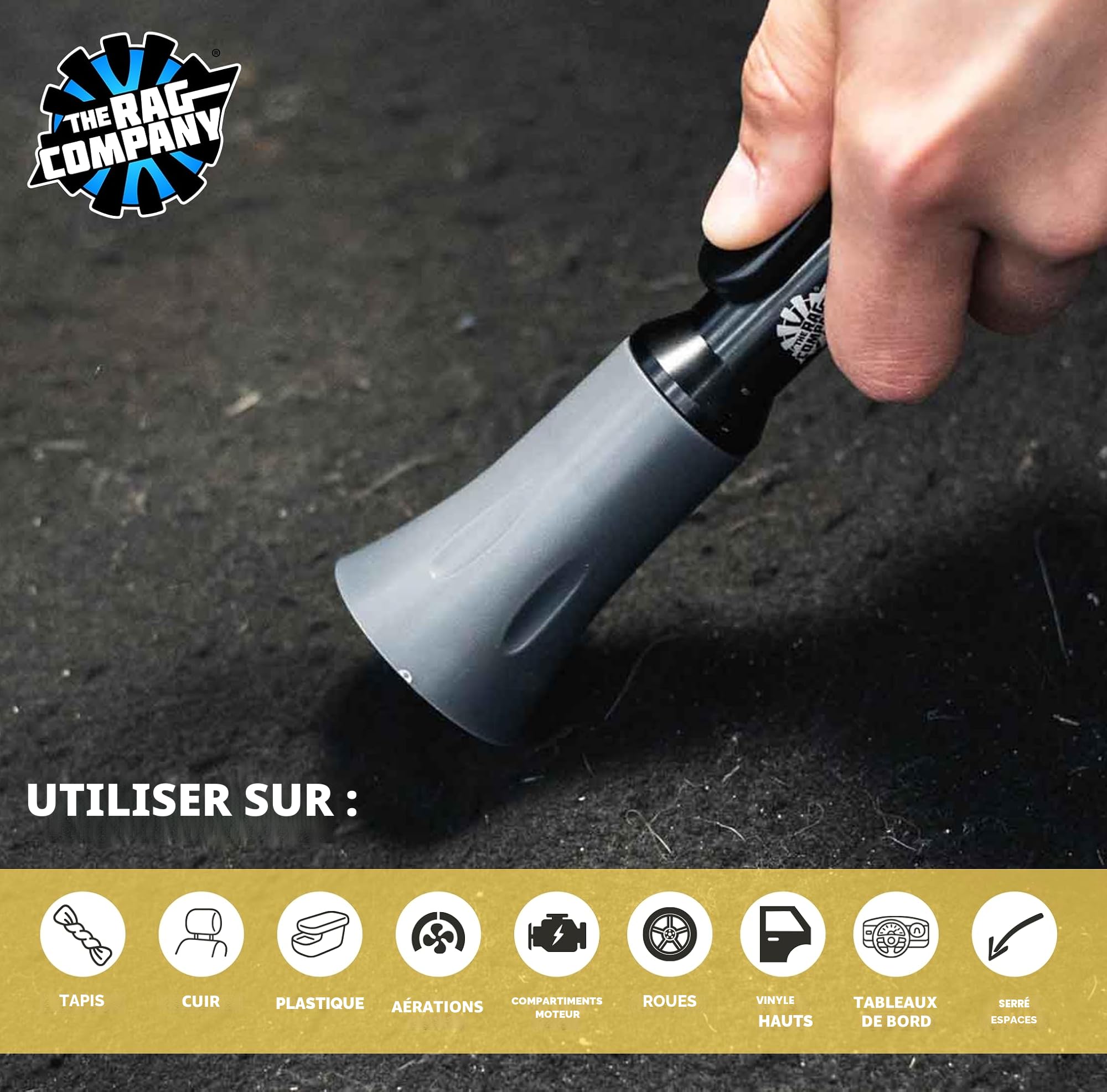 The Rag Company - Ultra Air Blaster Mini – Soulevez et éliminez la saleté et Les débris pour Les détails intérieurs ; Design en métal Durable et Ergonomique ; déclencheur actionné