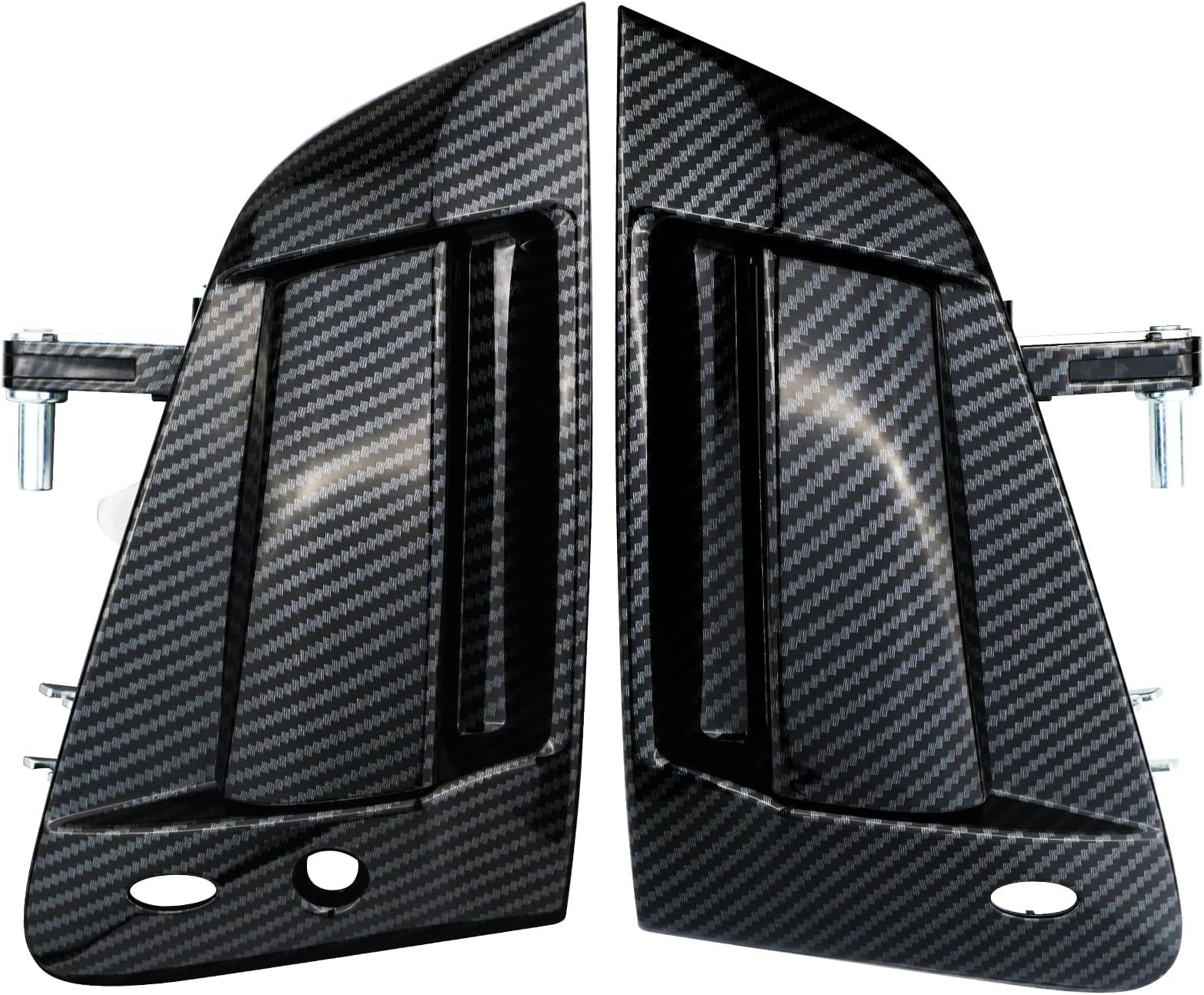 Pair Exterior Door Handle Assembly Front Left&Right Side Carbon Fiber Compatible with 2009-2018 Nissan 370Z Replaces 80606-1EA0B 80607-1EA0B
