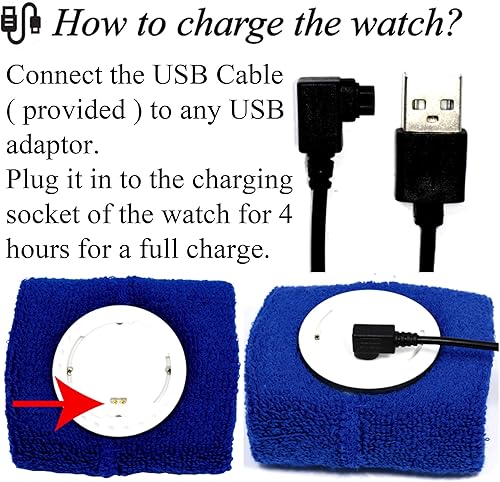 Miniatura 3 de Coolfire Reloj despertador vibratorio - Pulsera de alarma silenciosa Reloj despertador vibratorio. Reloj despertador de muñeca silencioso. Pulsera