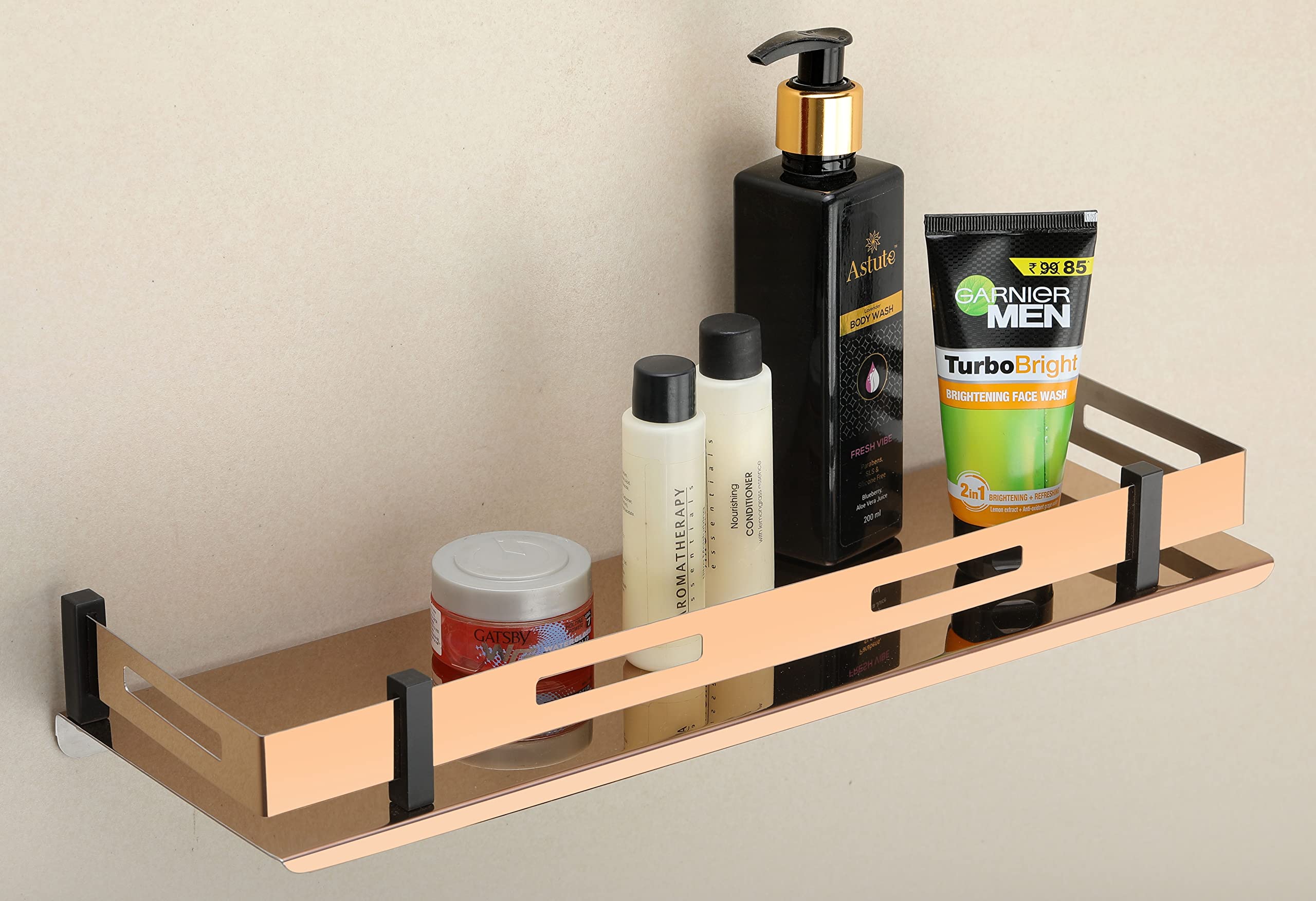 iSTAR Stainless Steel Bathroom Shelf/Kitchen Shelf/Bathroom Shelf and Rack/Bathroom Accessories Silver Stainless Steel Wall Shelf (12 X 5 Inches, Rose Gold) (B0C1VCXNTJ) Amazon Price History, Amazon Price Tracker