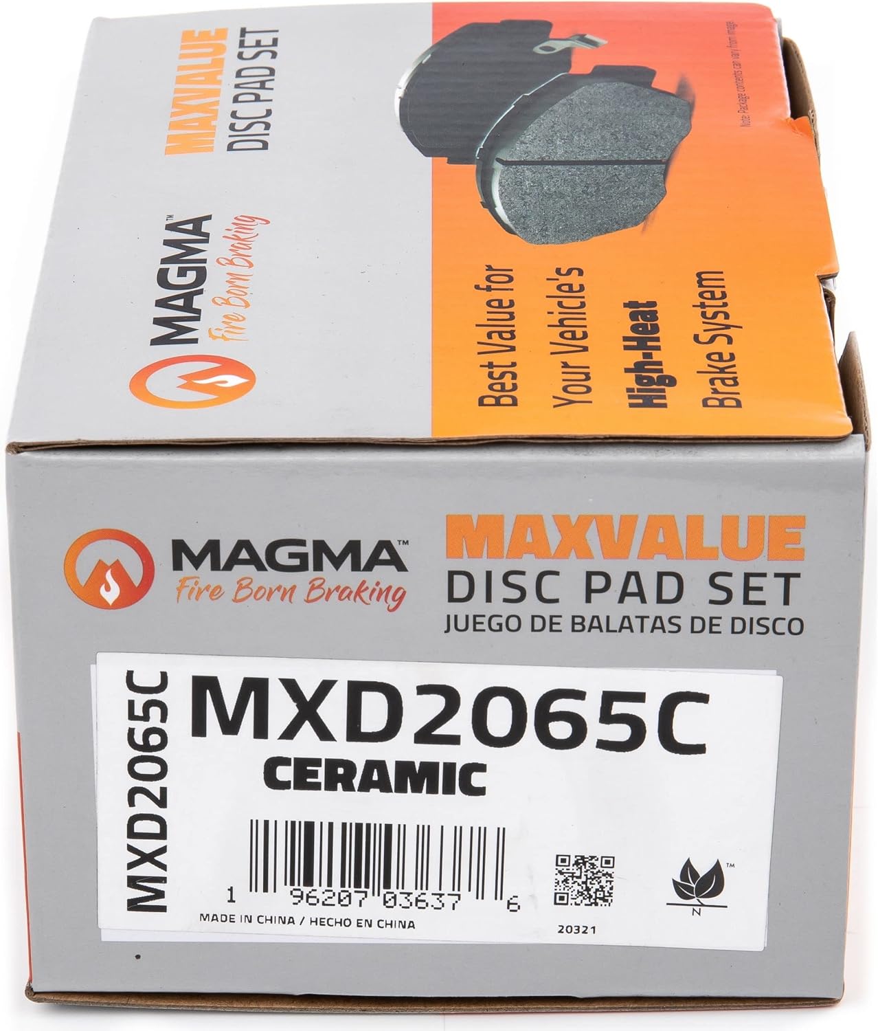 MAGMA MaxValue MXD2065C Ceramic Brake Pads, Front
