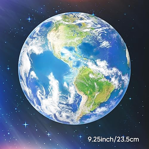 Miniatura 6 de Calcomanía de pared que brilla en la oscuridad Tierra para techo, planeta luminoso, calcomanía de pared para dormitorio de niños, tierra