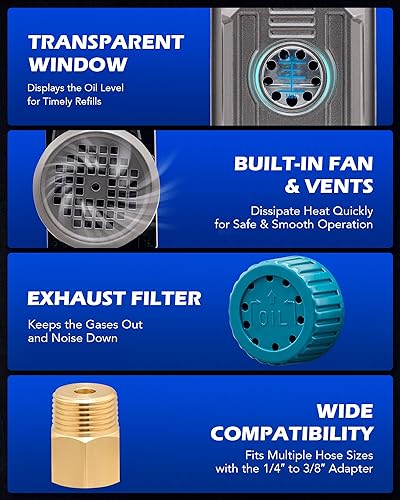 Miniatura 8 de Orion Motor Tech Cámara de vacío y bomba de 1.5 galones, kit de desgasificación de resina epoxi con aceite sellador de manguera de calibre para