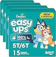 Vista 35 de Pampers Pantalones de Entrenamiento - Easy Ups Niños y Niñas Bluey - Talla 5T-6T, 80 Unidades, Ropa Interior Infantil para el Orinal