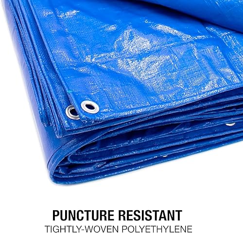 Miniatura 7 de Lona duradera, resistente e impermeable de 16 x 20 pies, multiusos de 5 mil