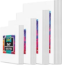 KEFF 24-Pack Canvas for Painting, 6 of 5x7, 8x10, 9x12,11x14 Painting Canvas Boards, Art Supplies for Adults & Kids - 100% Cotton Primed Canvases for Painting Acrylic, Oil, Watercolor, Tempera