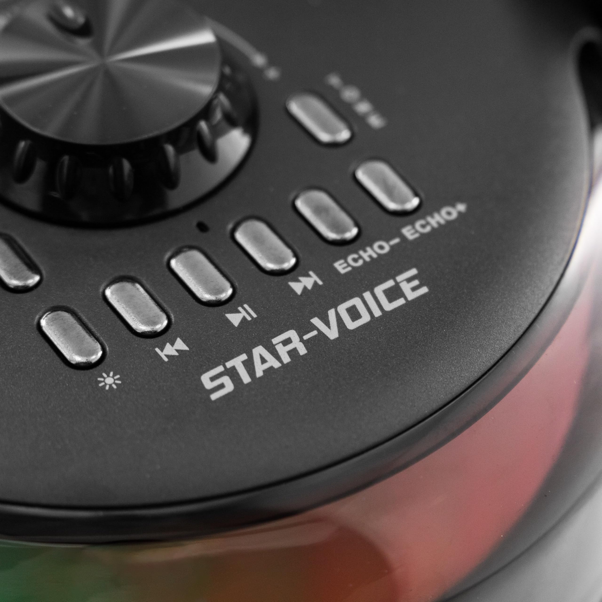 Altavoz Karaoke portátil con LED, Bluetooth, Cambiador de Voz - BoomTone DJ Star Voice. Incluye 2 micrófonos inalámbricos + Efectos Fiestas privadas, cumpleaños Infantil y
