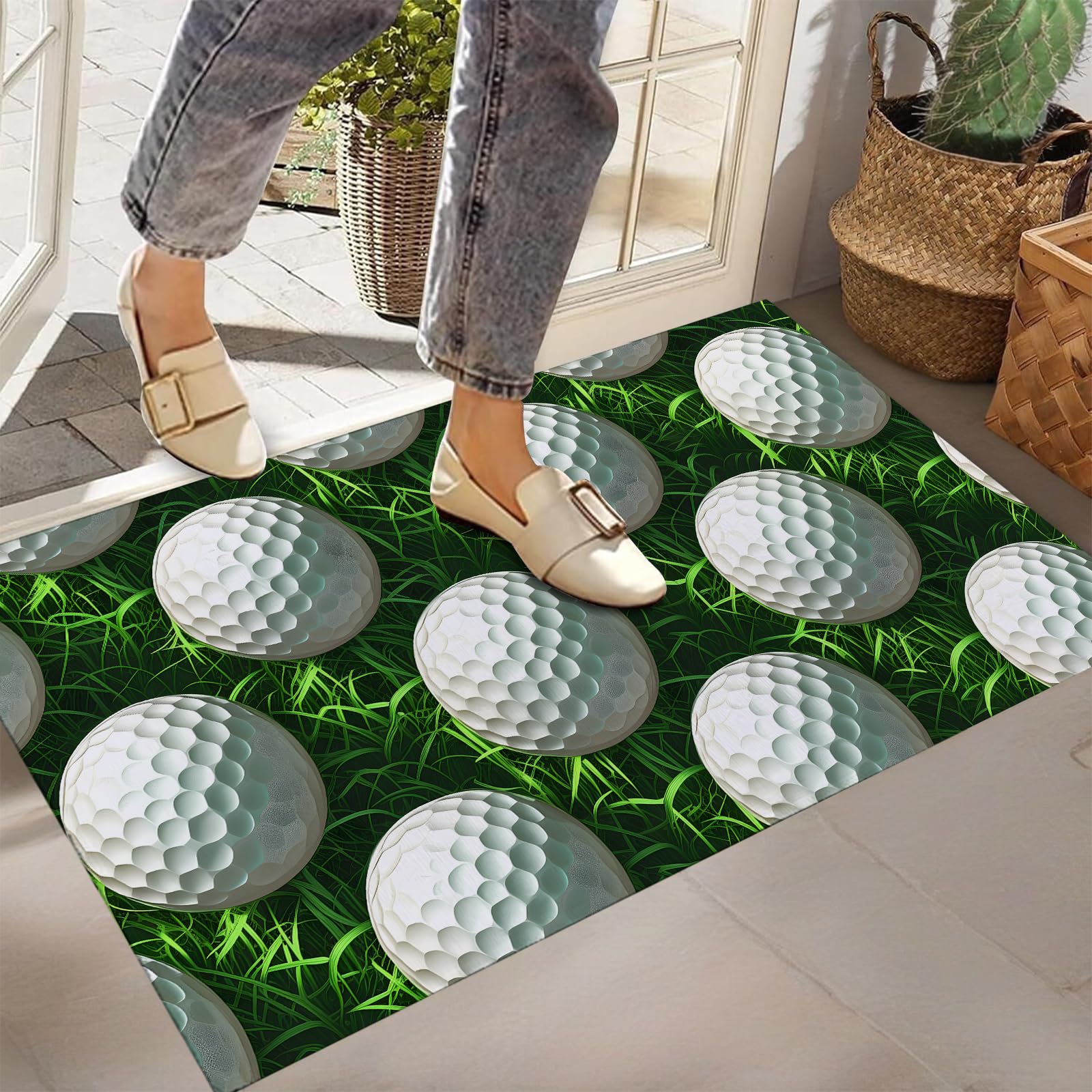 Golf Indoor Door Mat,Front Door Mat Outside Entrance,17x29.5 in,Non-Woven Fabrics Non Slip Floor Doormat,Welcome Mats Entryway Rug Doormats for