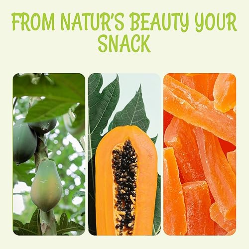 Miniatura 6 de Oh! Nuts Pelanzas de papaya secas Bolsa a granel de 2 libras para rebanadas de papaya deshidratadas para aperitivos y hornear, revestimiento