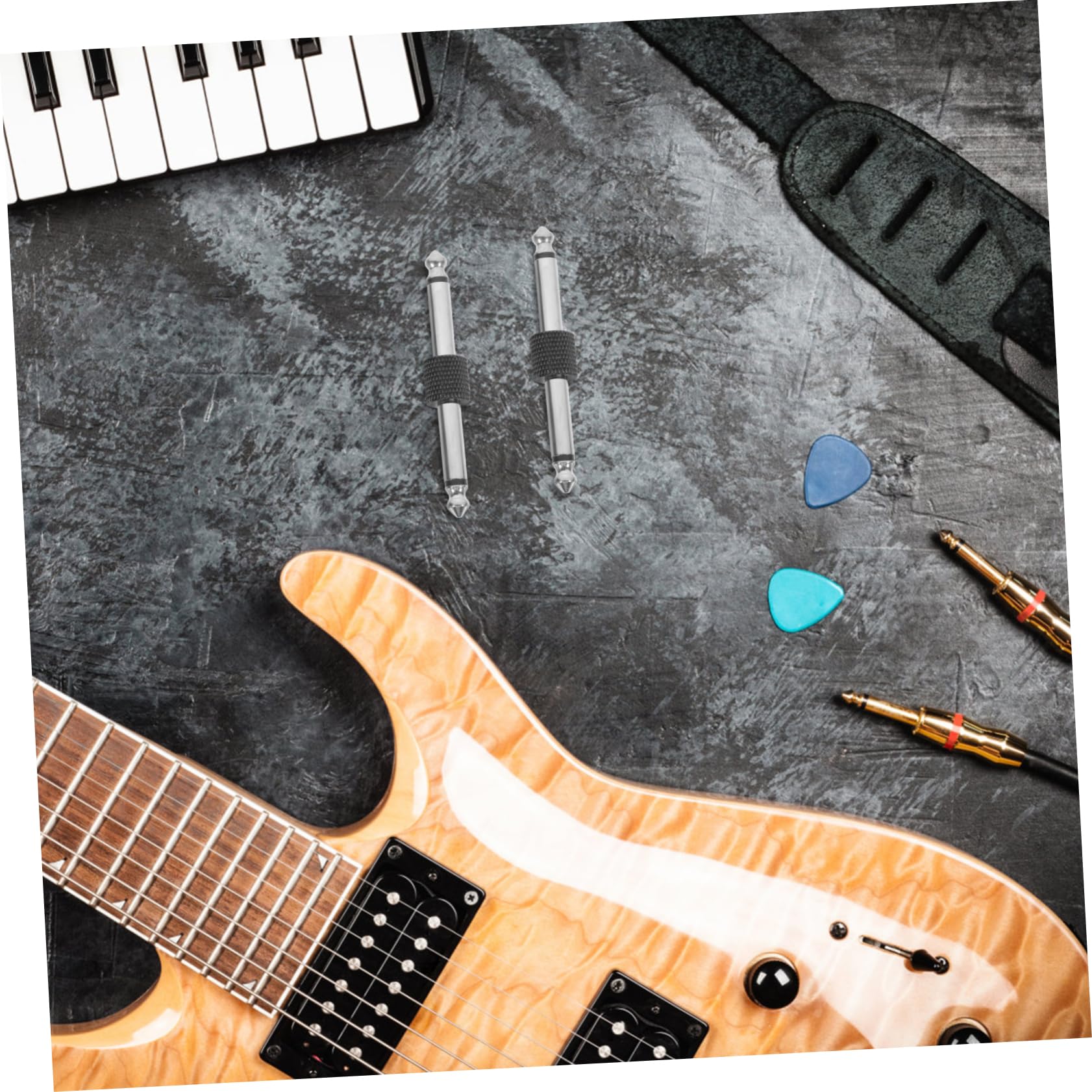 Abaodam 15stücke Gitarrenpedal-koppler Gerader Audiostecker Für Effektpedale Langlebige Verbindung Für Gitarrenpedalboards Einfach Zu Verwenden Lagern