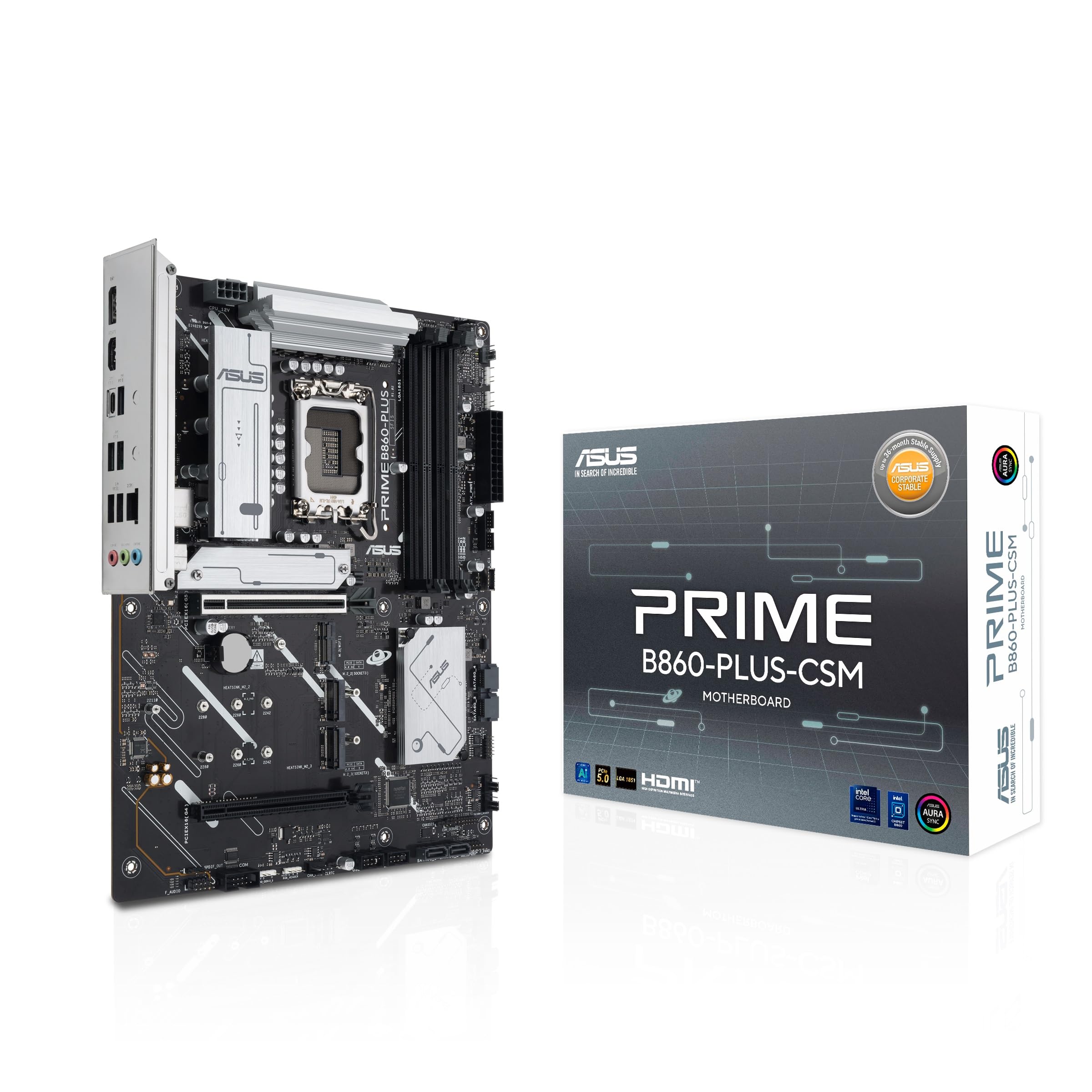 ASUS PRIME B860-PLUS-CSM, Scheda Madre Intel ATX, 8+1+1+1 Fasi di