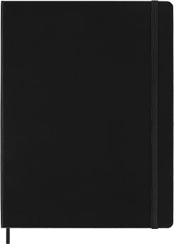 Moleskine Classic Notebook, Hard Cover, XL (7.5 x 9.5) Ruled/Lined, Black, 192 Pages