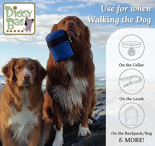 Miniatura 4 de Soporte reutilizable para excrementos de perro con dispensador de bolsas de residuos, transportador de sacos con sello de olor para bolsas de