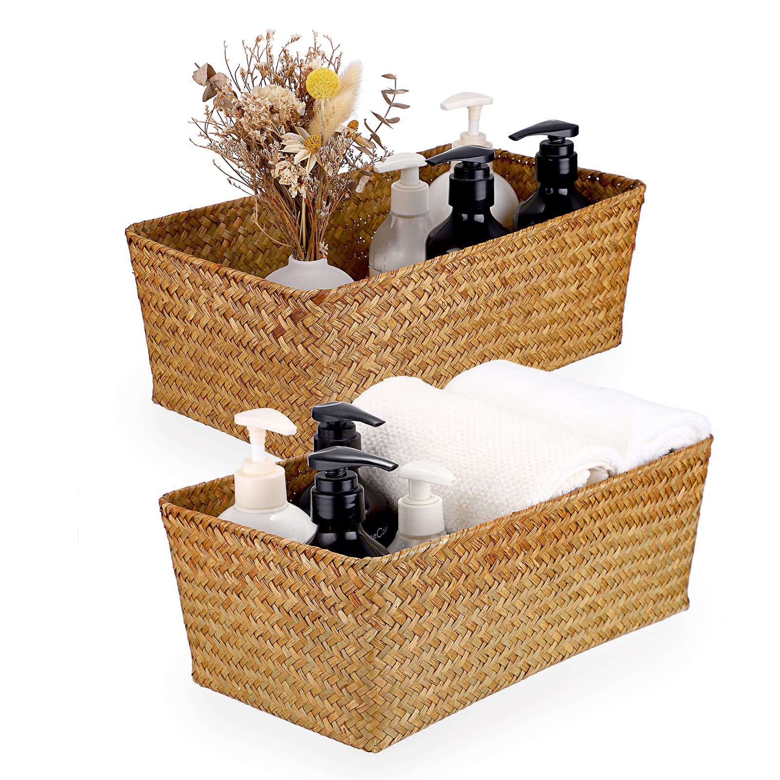 Natural Seagrass Basket Set - 3 Sizes -10