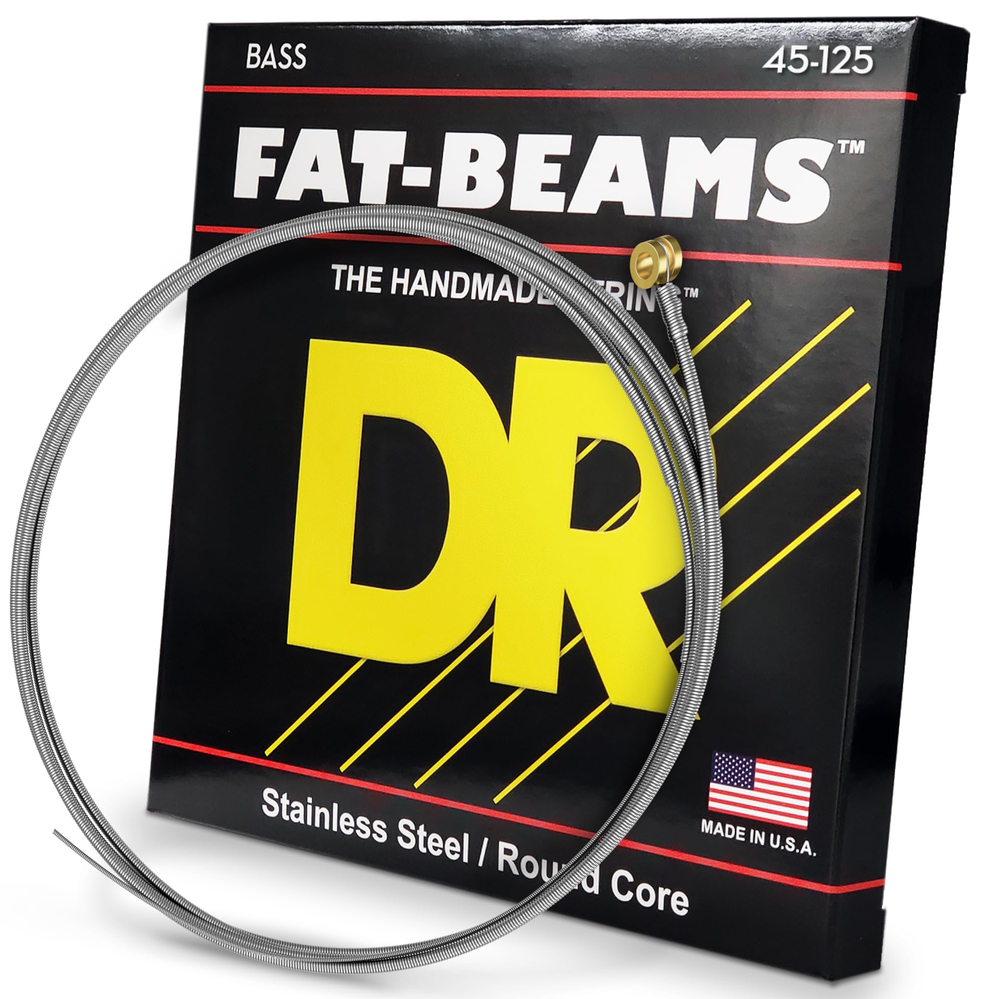 DR Strings FAT-BEAM Bass Guitar Strings (FB5-45), Silver