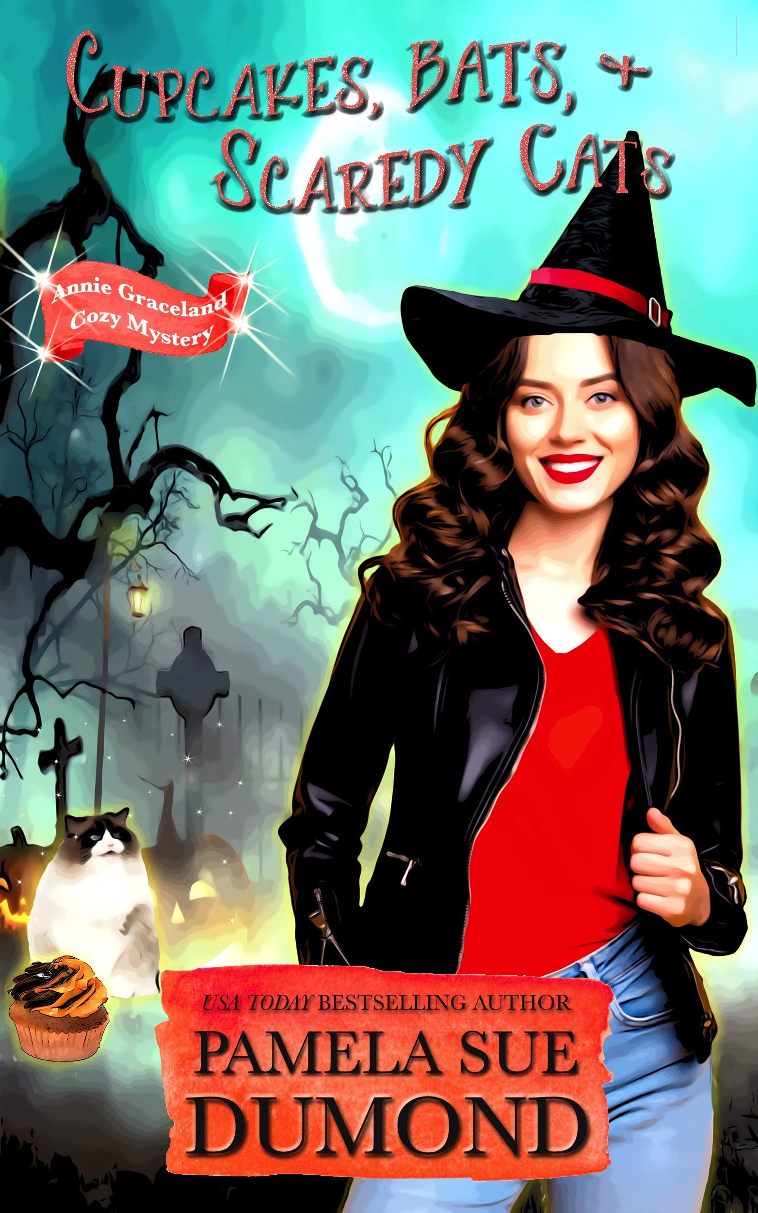 Cupcakes, Bats, and Scaredy Cats (An Annie Graceland Cozy Mystery Book 7)