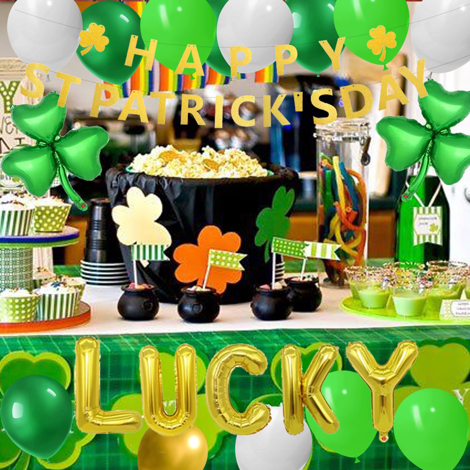 St Patricks Day Palloncini Banner Decorazioni Irlandese