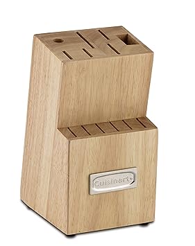 Cuisinart C77TR-14BLK Triple Rivet Collection 14-Slot Cutlery Block, Natural Wood