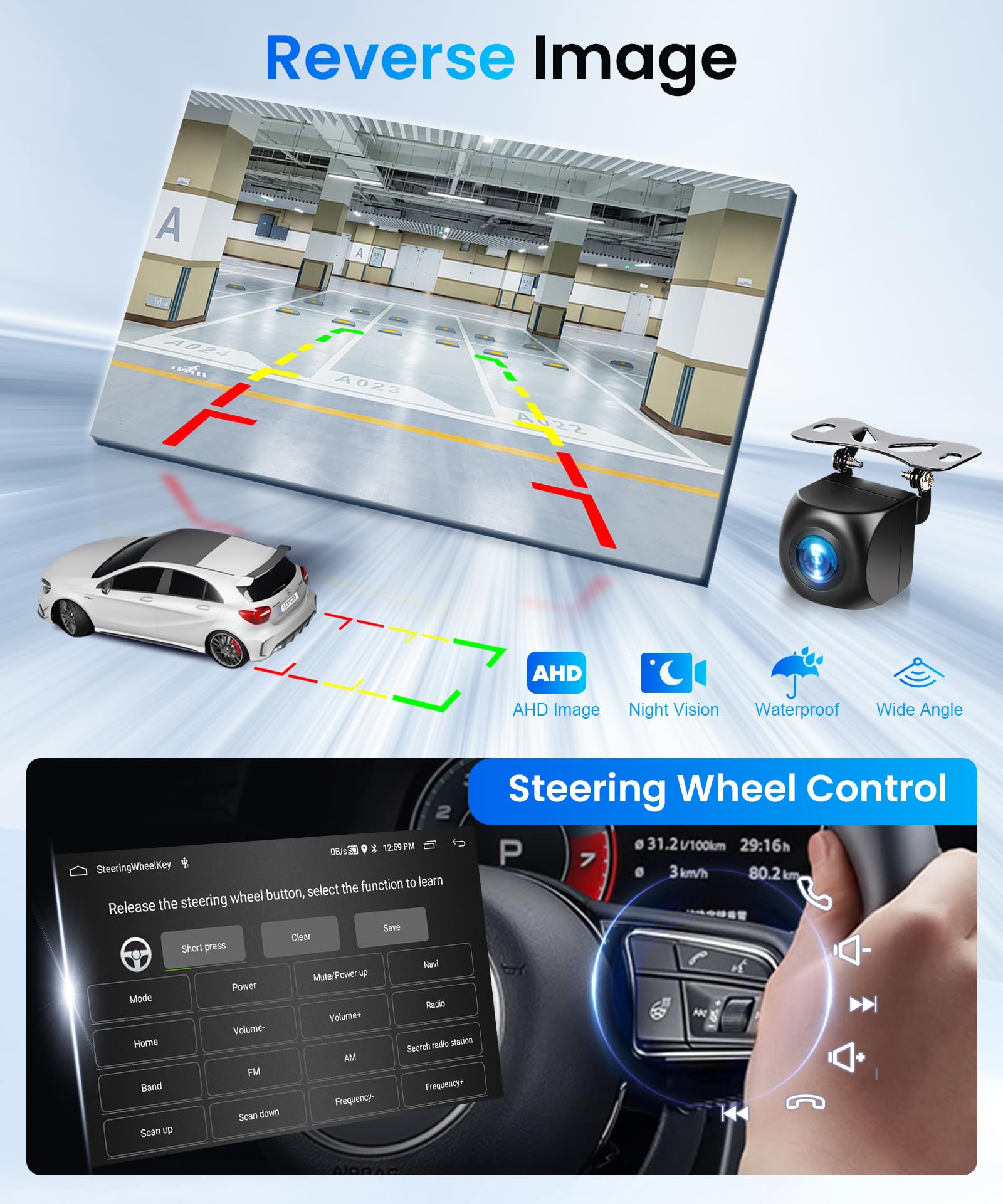 2G+64G Autoradio Android per FIAT Punto 2010-2016, 6.2 Pollici Schermo Tactile Stereo FIAT Punto Evo con Carplay Senza Fili Android Auto Navi GPS WiFi Mirror Link Bluetooth FM/RDS/EQ SWC Retrocamera