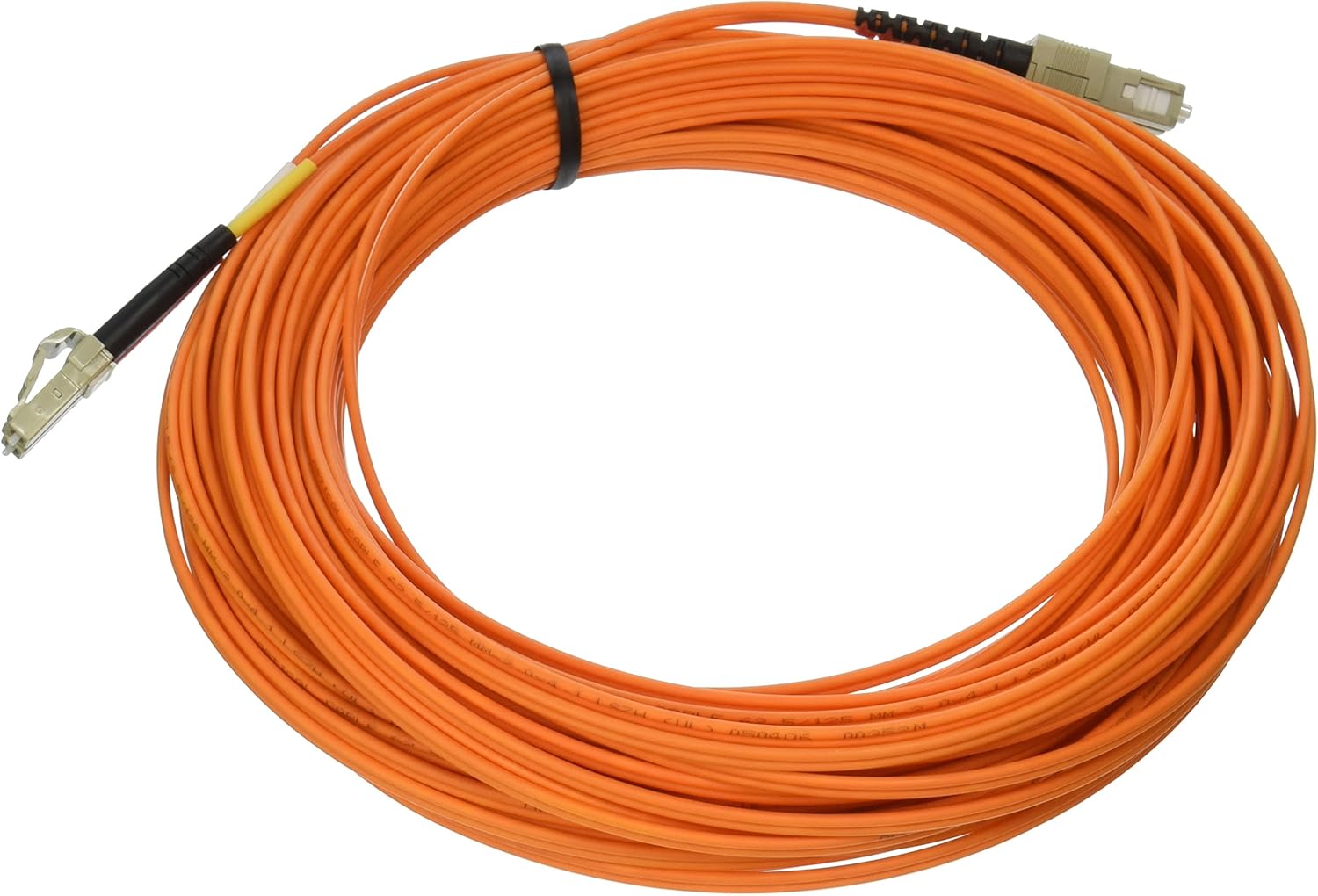 C2G 36465 OM1 Fiber Optic Cable - LC-SC 62.5/125 Duplex Multimode Fiber Cable, Low Smoke Zero Halogen (LSZH) PVC Jacket, Orange (65.6 Feet, 20 Meters)